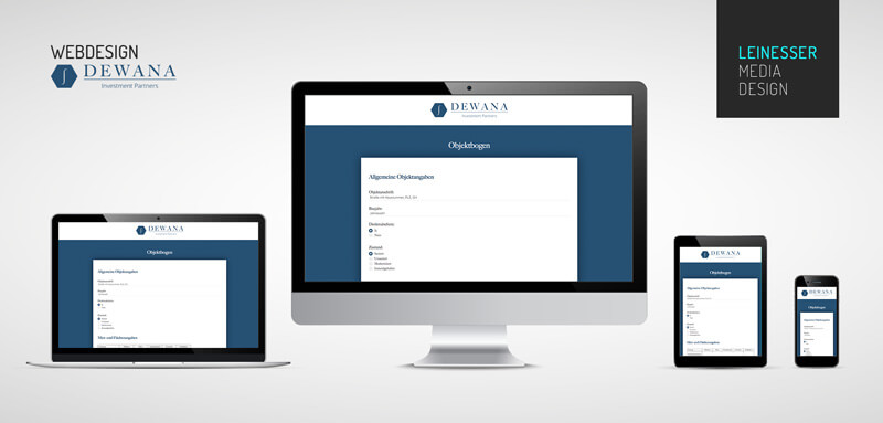 Dewana Objektbogen Landingpage